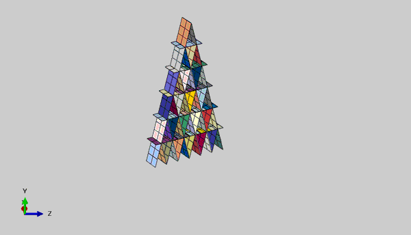 collapse of tower of cards in Abaqus using Python scripts