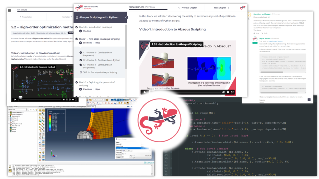 Course Abaqus Scripting with Python - TecnoDigital School