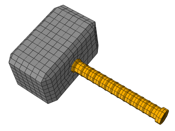 Hammer meshed in Abaqus